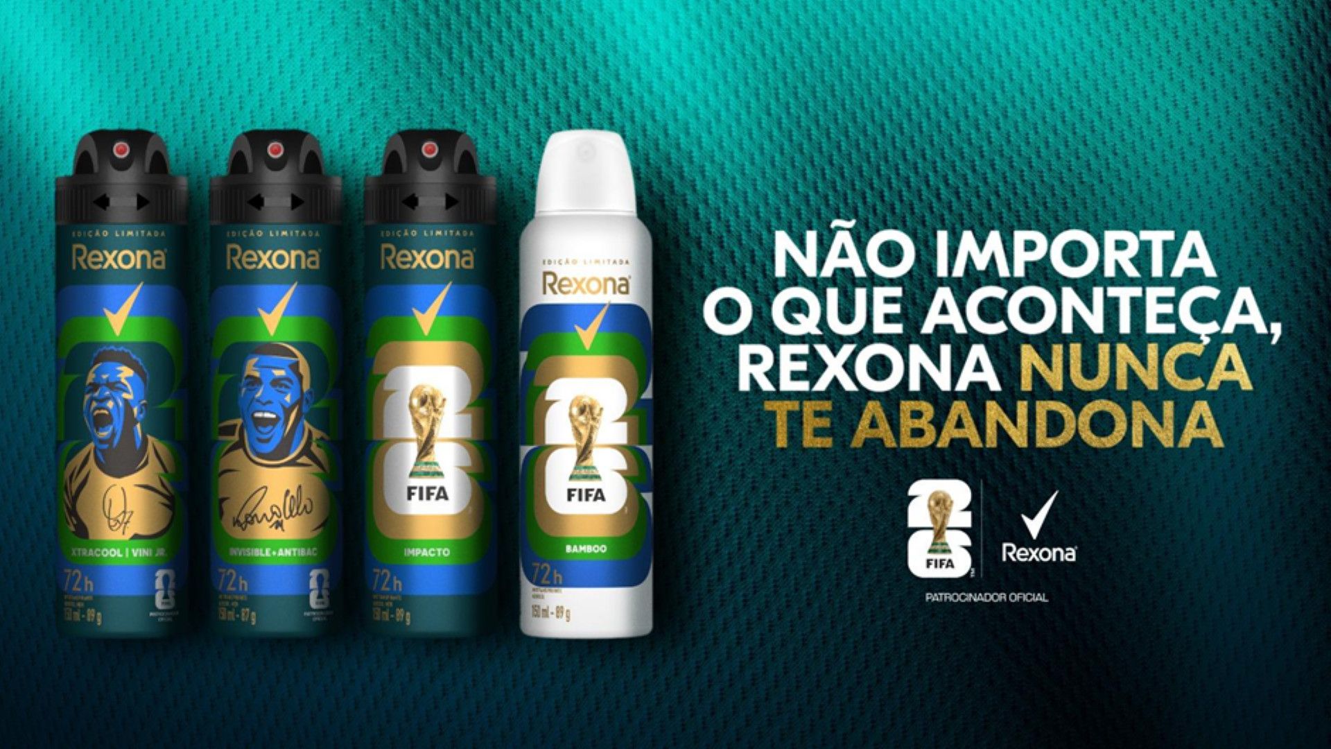 Latas colecionáveis de Rexona.