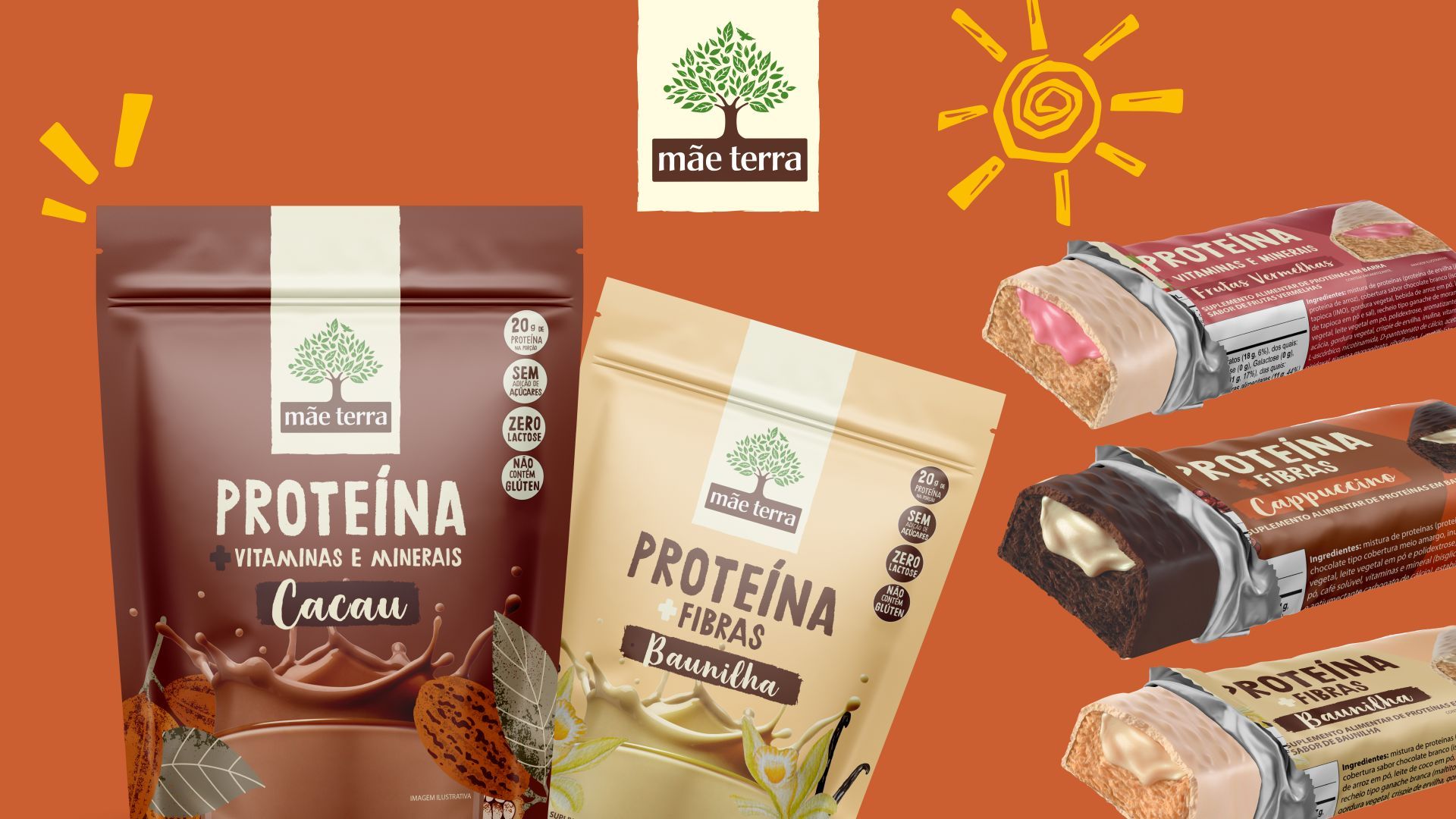 Produtos com proteína Mãe Terra